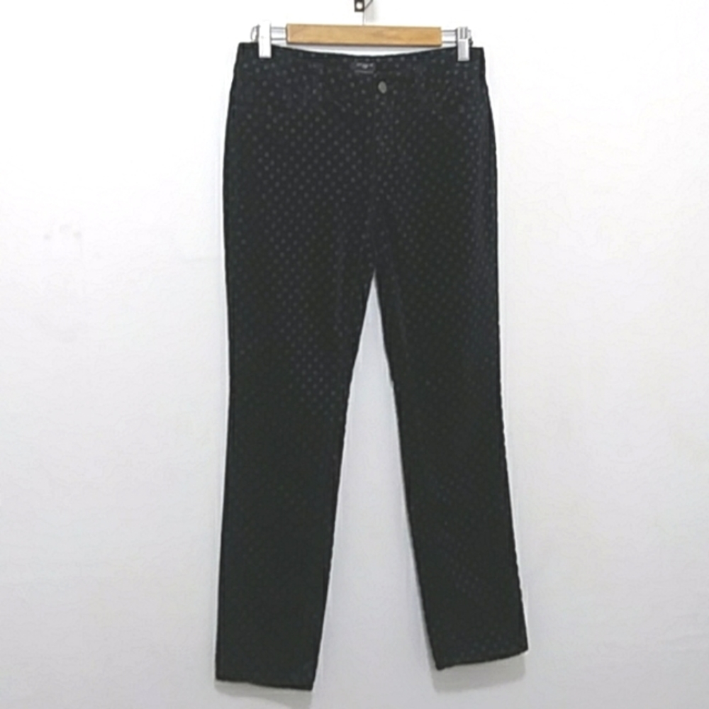 Ann Taylor Midnight Blue Velveteen Polka Dot Jeans Size 4 Petite